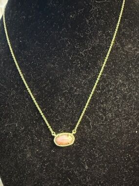 Kendra Scott Pink stone gold necklace